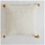 Generic Cotton Flower Tufted Cushion Pillow Cover 16x16 Inch Pack of 2 (Yellow) - Image 2