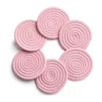 Pink Cotton Coasters Set