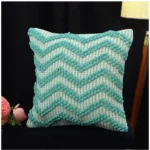 Generic Cotton Handcrafted Pit Loom Cushion Cover 16x16 Inch Pack of 2 (Sea Green) - Image 4