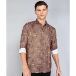 Generic Men's Casual Viscose Rayon Printed Full Sleeve Collar Shirt (Multicolor)
