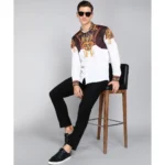 Generic Men's Casual Viscose Rayon Embroidered Full Sleeve Collar Shirt (Multicolor) - Image 4