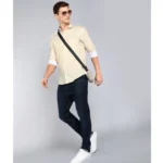 Generic Men's Casual Viscose Rayon Checkered Full Sleeve Collar Shirt (Brown-White) - Image 4