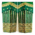 Generic Women's Phantom Silk Embroidery Round Neck Short Sleeve Readymade Blouse (Green, Free Size) - Image 2