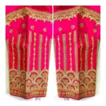 Generic Women's Phantom Silk Embroidery Round Neck Short Sleeve Readymade Blouse (Pink, Free Size) - Image 2