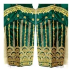 Generic Women's Phantom Silk Embroidery Round Neck Short Sleeve Readymade Blouse (Dark Green, Free Size) - Image 2