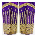 Generic Women's Phantom Silk Embroidery Round Neck Short Sleeve Readymade Blouse (Blue, Free Size) - Image 2