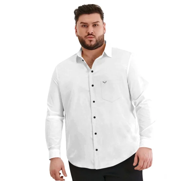 Mens White Cotton Shirt