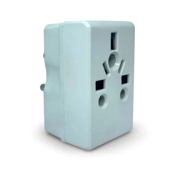 White Generic 3 in 1 Worldwide Universal Multi Plug Socket Travel Adapter