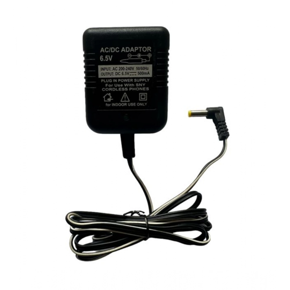 Black 6.5V 500mA AC to DC Power Adapter