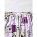 Generic Men's Lycra Printed Half Sleeve Shirt and Shorts Set (Wine) - Image 3