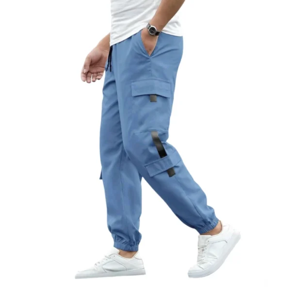 Generic Men's Casual Cotton Blended Pull On Cargo Pant (Nevy Blue)