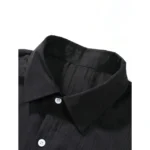 Generic Men's Popcon Striped Half Sleeve Shirt and Shorts Set (Black) - Image 3