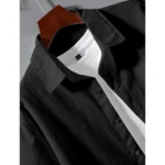 Generic Men's Popcon Solid Half Sleeve Shirt and Shorts Set (Black) - Image 3