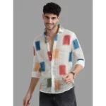 Generic Men's Cotton Knit Printed Full Sleeve Shirt (Multicolor)