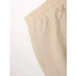 Generic Men's Popcon Striped Half Sleeve Shirt and Shorts Set (Cream) - Image 4