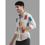 Generic Men's Cotton Knit Printed Full Sleeve Shirt (Multicolor) - Image 4