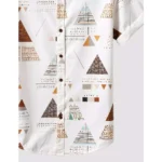 Generic Men's Lycra Printed Half Sleeve Shirt and Shorts Set (White) - Image 3