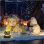 Generic Wood 3D Galaxy Crystal Ball Night Lamp Colorful LED Wooden for Deer (Transparent) - Image 2