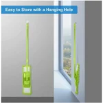 Generic Aluminium rod and Microfiber duster Microfiber Wet and Dry Cleaning Flat Mop with Telescopic Long Handle (Multicolor) - Image 2