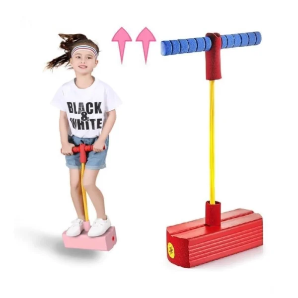 Generic Rubber Kids Pogo Jumper Fun and Safe Pogo Stick for Toddlers Bouncing Toy for Ages 3 and up Holds up to 250lbs (Multicolor)