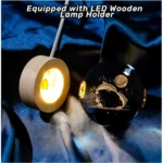 Generic Wood 3D Galaxy Crystal Ball Night Lamp Colorful LED Wooden Dolphin with Moon (Transparent) - Image 3