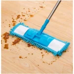 Generic Aluminium rod and Microfiber duster Microfiber Wet and Dry Cleaning Flat Mop with Telescopic Long Handle (Multicolor) - Image 3