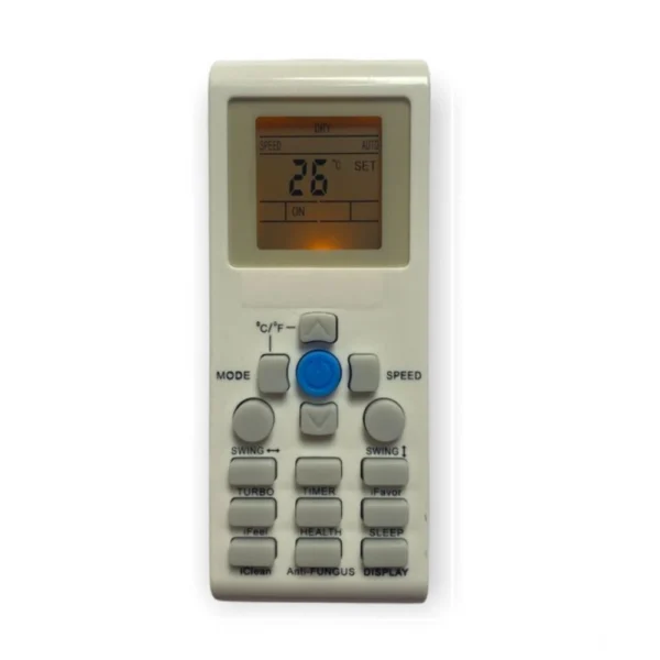 White Generic Aux AC Remote Control No.171 with Backlight