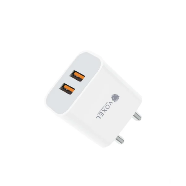 White Generic VOXEL 18 Watt Double USB Port Charger