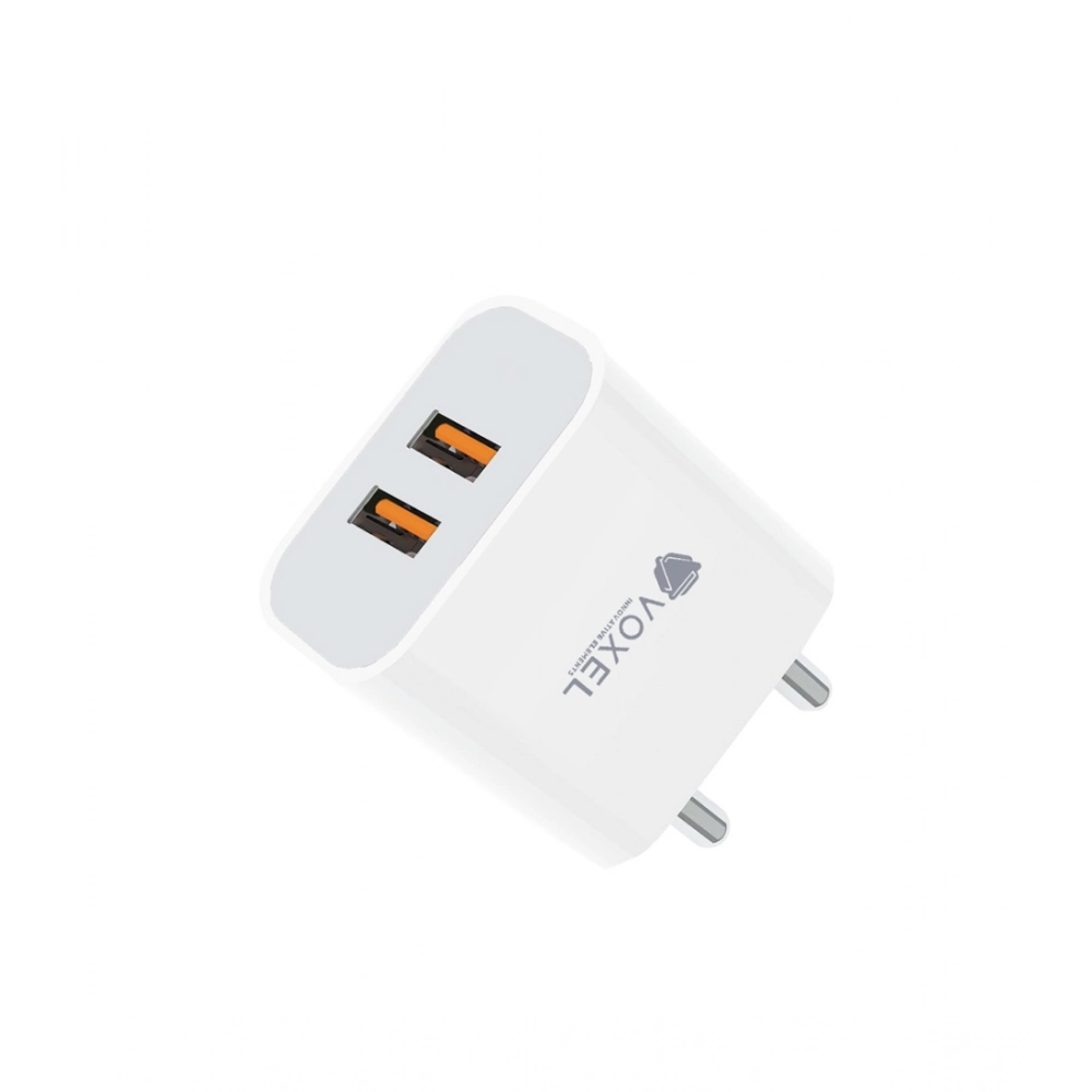 White Generic VOXEL 18 Watt Double USB Port Charger