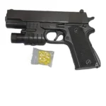 Generic Plastic Pubg Pistol Shooting Toy For Kids With 8 Round Reload (Multicolor) - Image 3