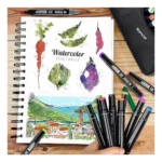 Generic Plastic 60Pcs Colors Art Markers Sketch Pen Dual Tip Artist Art Marker (Multicolor ) - Image 2