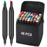 Generic Plastic 48Pcs Colors Art Markers Sketch Pen Dual Tip Artist Art Marker (Multicolor ) - Image 4