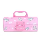 Multicolor Suitcase Style Password Lock Pencil Box