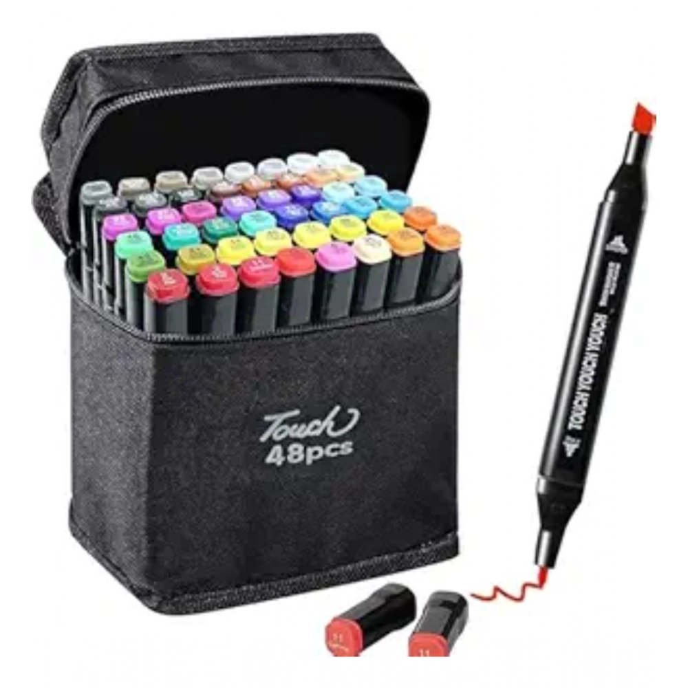 Multicolor 48 Pcs Dual Tip Art Markers Set