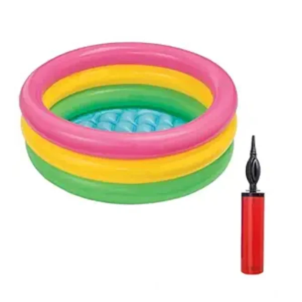 Multicolor Plastic Bath Tub with Pump for Kids