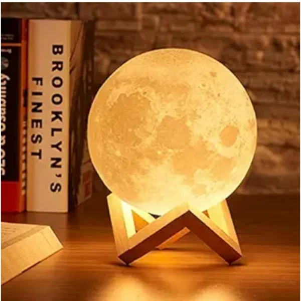 Multicolor Plastic 3D Moon Night Lamp