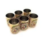 Meenakari Steel Glass Set - Angle 4