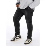 Generic Men's Cotton Blended Solid Plus Size Jeans (Grey) - Image 3