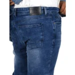 Generic Men's Cotton Blended Solid Plus Size Jeans (Blue) - Image 4