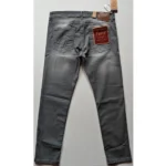 Generic Men's Cotton Blended Solid Tapered Jeans (Grey) - Image 4