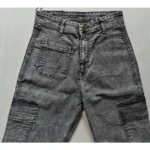 Women's Grey Cargo Pants - Angle 3