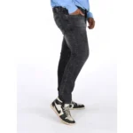 Generic Men's Cotton Blended Solid Plus Size Jeans (Grey) - Image 3