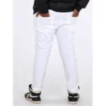 Generic Men's Cotton Blended Solid Plus Size Jeans (White) - Image 4