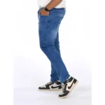 Generic Men's Cotton Blended Solid Plus Size Jeans (Blue) - Image 3
