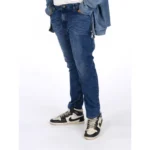 Generic Men's Cotton Blended Solid Plus Size Jeans (Blue)