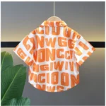 Generic Kid's Lycra Printed Casual wear Shirt And Shorts Set (Orange) - Image 3