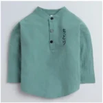 Generic Kid's Lycra Printed Casual wear Shirt And Shorts Set (Green) - Image 3