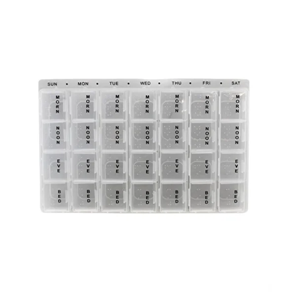 Generic Plastic Storage Box 7-Day Pill Box Medicine Organizer (White)