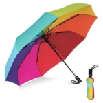 Rainbow Metal Portable Travel Umbrella