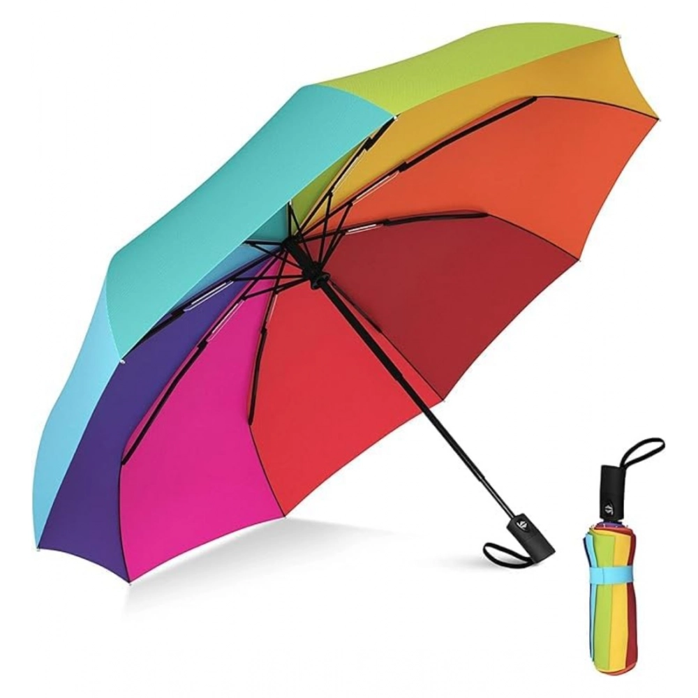 Rainbow Metal Portable Travel Umbrella